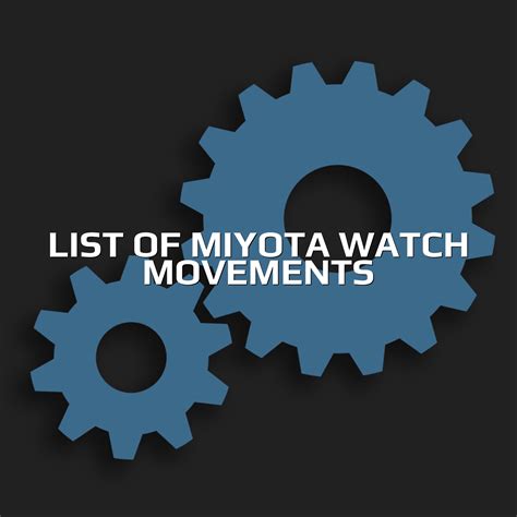 list of miyota movements.